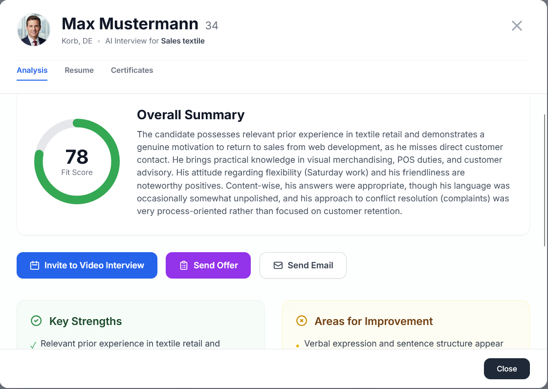 Goaleos Analyse Dashboard Vorschau